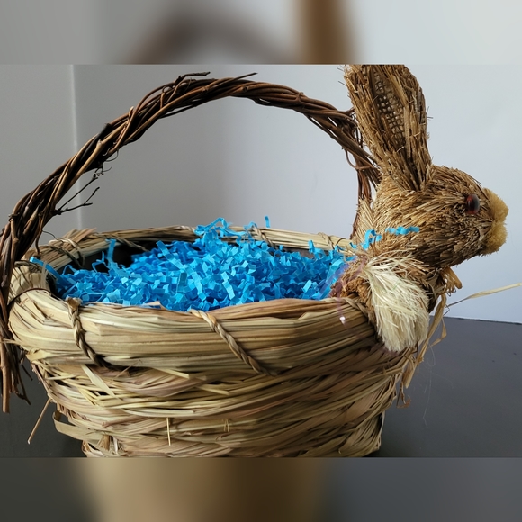 STRAW & TWIG SIsal Bunny Basket - Picture 3 of 10